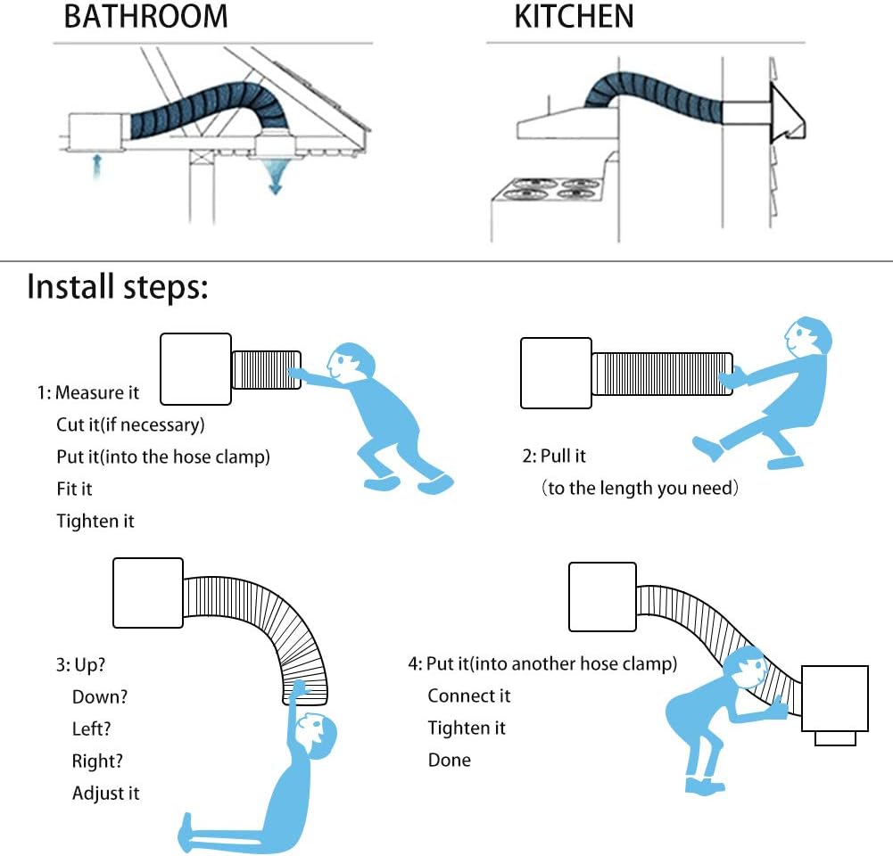 Detalle 2 de 4Inch 10ft Flexible Aluminum Air Ducting 100mm 🌀