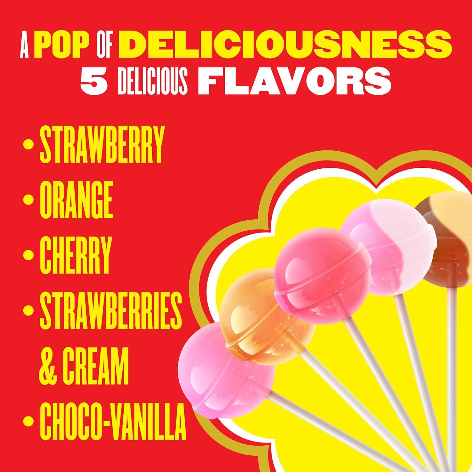 Detalle 1 de Chupa Chups ZY-CHUMI Mini Lollipops, 5 Flavors, 240 Individually Wrapped