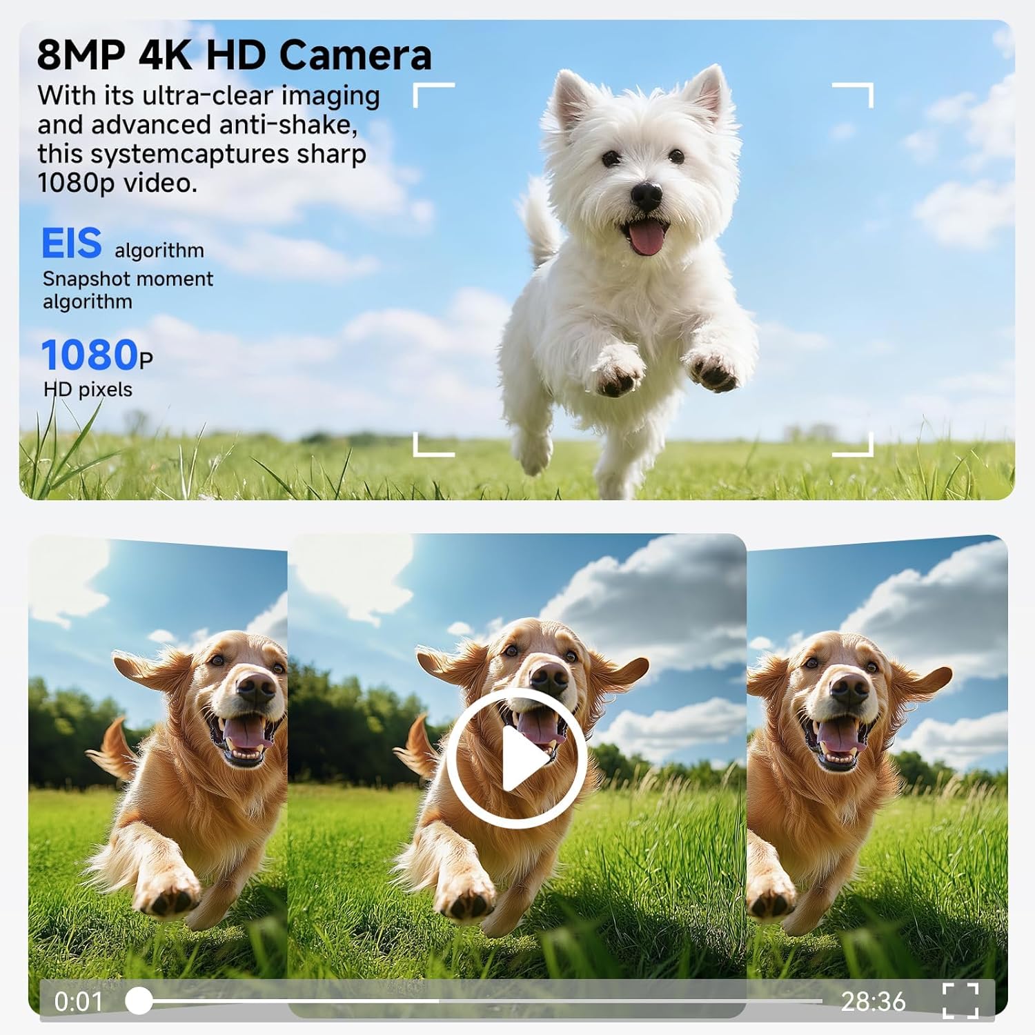 Thumbnail 2 de AI Smart Glasses with Camera: 4K Recording, Real-Time Translation and ChatGPT Assistant