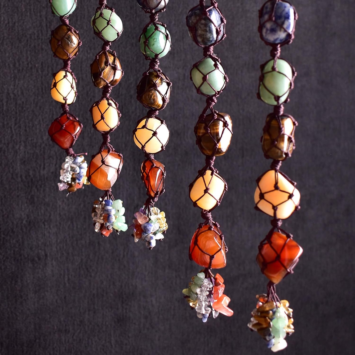 Thumbnail 5 de SigMntun Polished Stone Set Mahogany Obsidian 0.8" 🪨