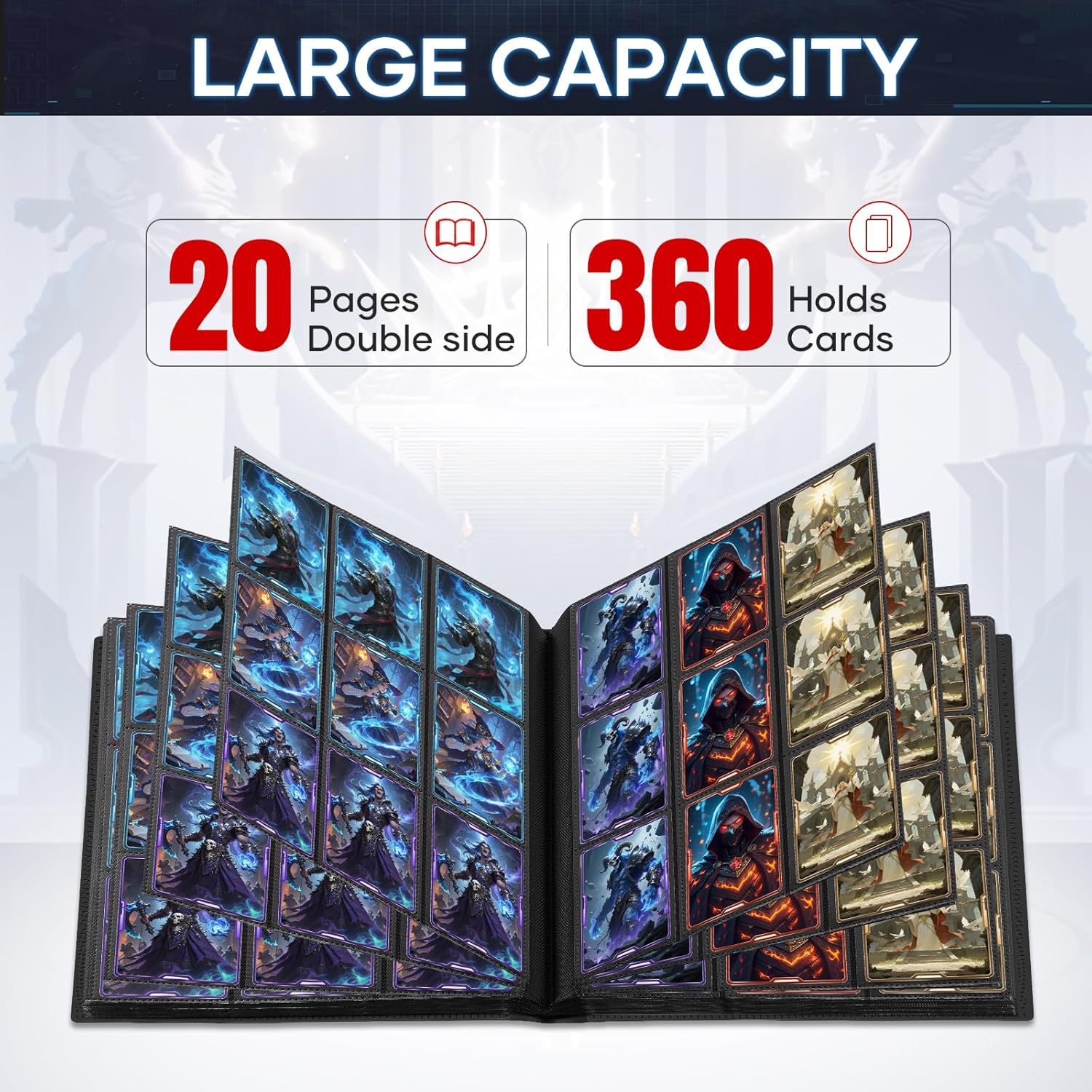 Thumbnail 4 de Trading Card Binder 9 Pocket: 360-Pocket Album for MTG, Sports & More