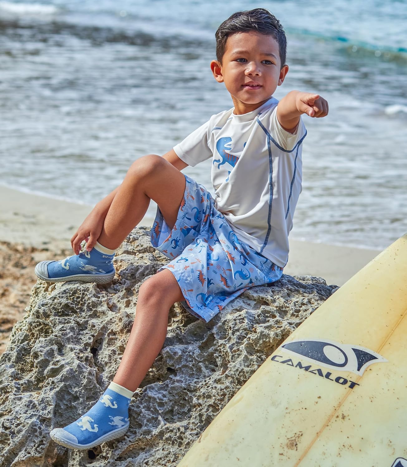 Detalle de Playshoes Zweiteiler Maillot dermoprotecteur Garçon – UV 50+, coton recyclé et confort