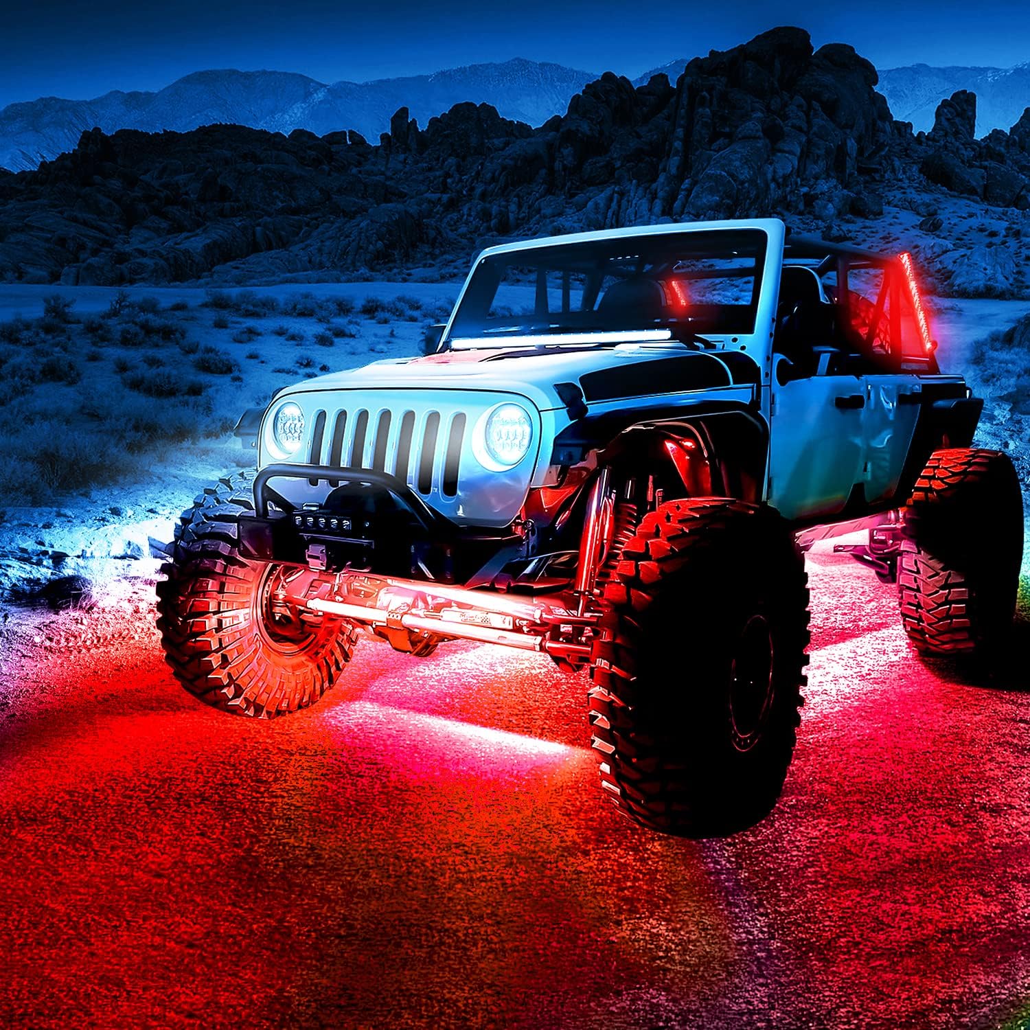 Thumbnail 6 de Nilight 4Pcs Car Underglow Neon Accent Strip Lights — 252 LEDs RGB with Sound Active Modes