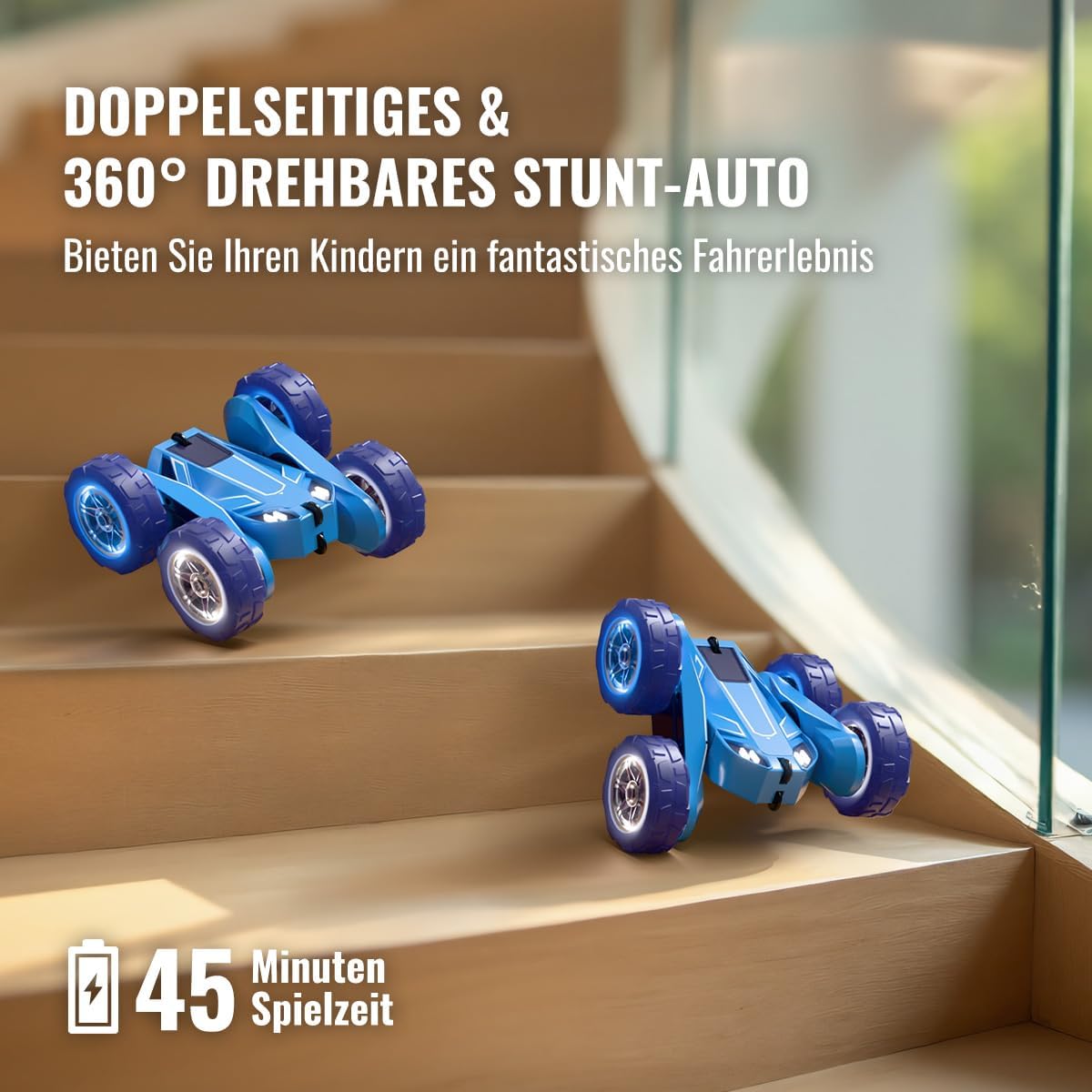 Thumbnail 4 de Ferngesteuertes Auto „Exklusiv“ mit Dual-USB-C Direktladung, 2,4G 360° Stunts und LED-Licht, 4WD (für 3–12 Jahre)