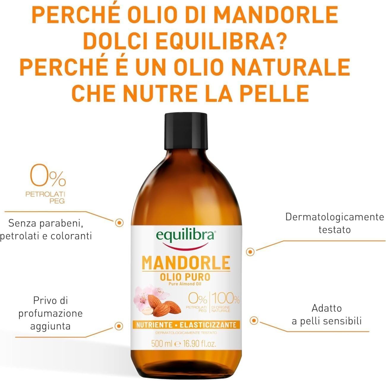 Detalle 1 de equilibra Corpo Olio di Mandorle 500 ml