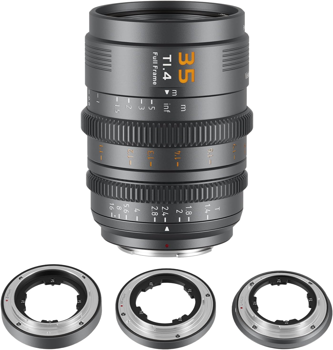 SIRUI VP-1 Vision Prime 1 T1.4 Full Frame Cine - Obiettivo cinema 35 mm con attacco E e attacchi intercambiabili