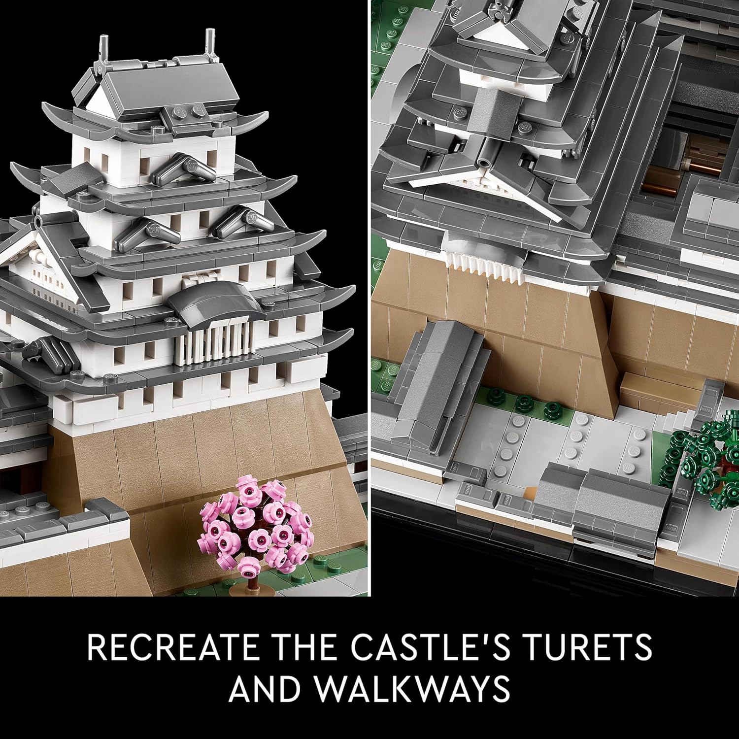 Thumbnail 2 de LEGO Architecture Himeji Castle (21060) set — Japanese culture model kit with buildable cherry blossoms