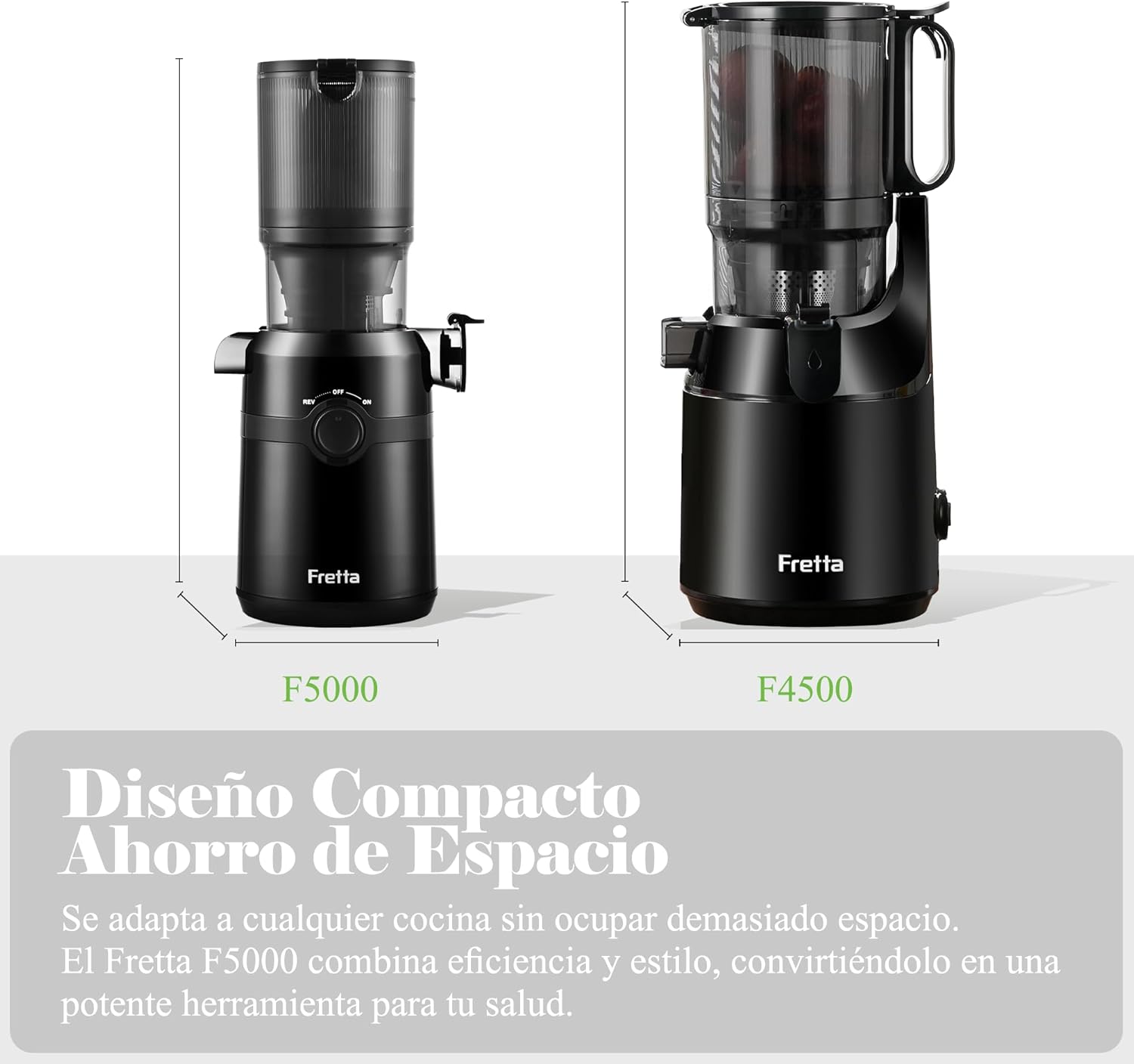 Thumbnail 4 de Fretta Extractor de Zumos y Verduras, 108MM, 1L 🍹