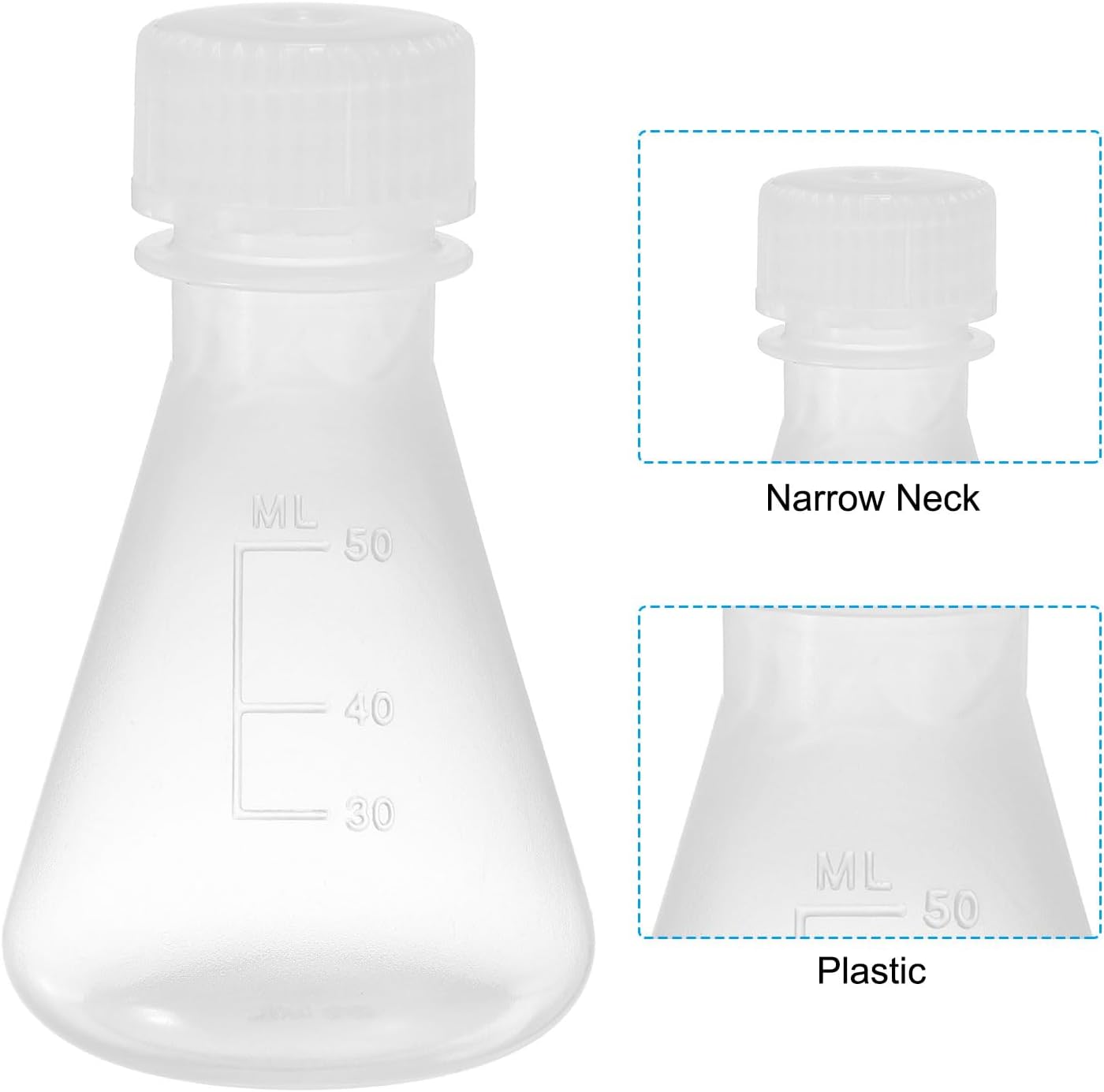 Thumbnail 3 de PATIKIL 50ml Erlenmeyer Flasks for Lab Experiments 🧪