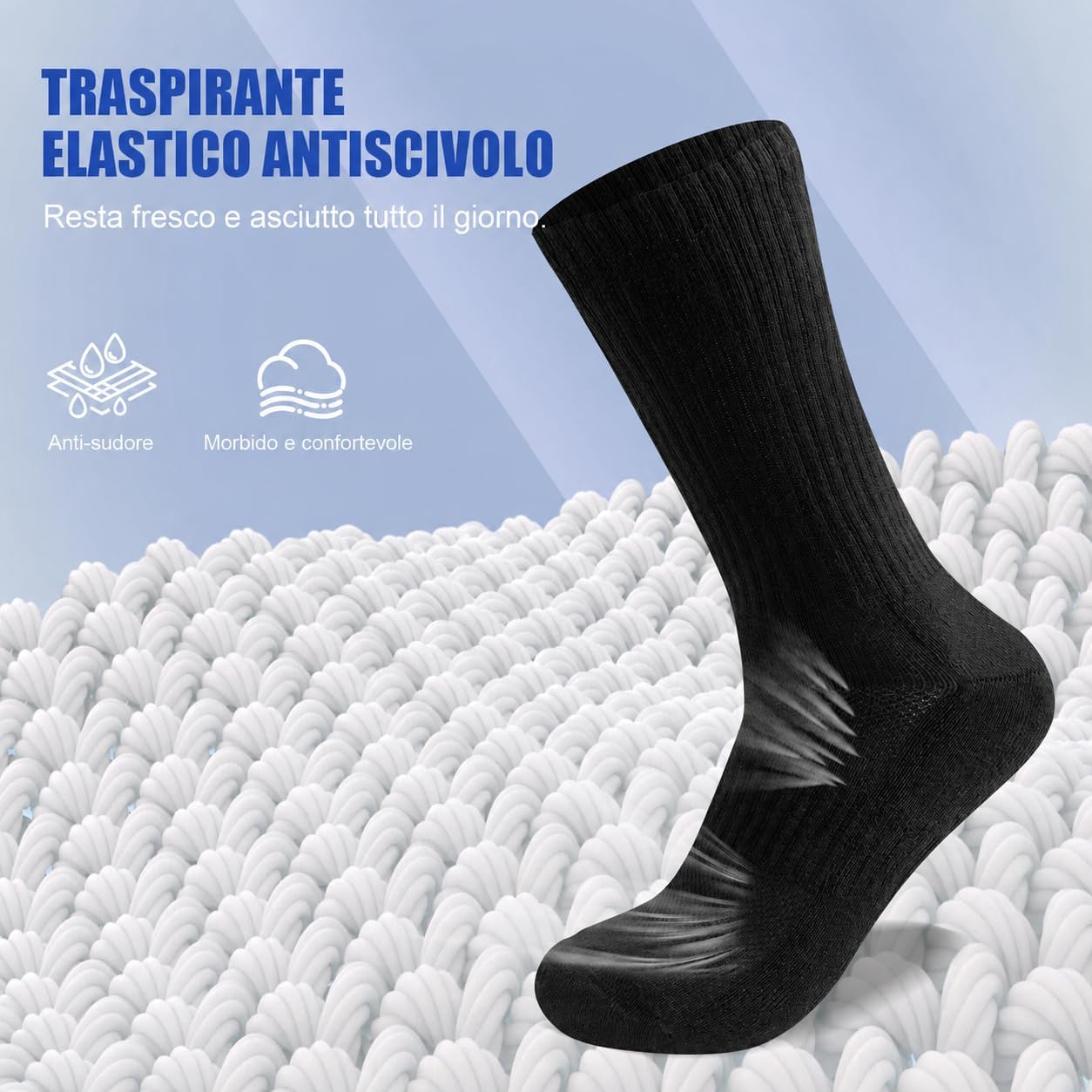 Detalle de SockWaddles Calzini Unisex Uomo Donna - Calze in Cotone senza cuciture, traspiranti, spugna e anti-vescate (6 Paia)