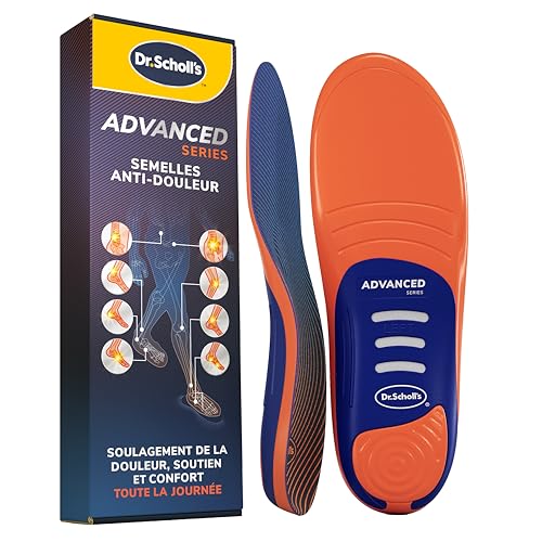 Detalle de Dr. Scholl’s Semelles Orthopédiques Advanced – Aides à la voûte et au soutien pour chaussures de travail (43,5–44), jusqu’à 150 kg