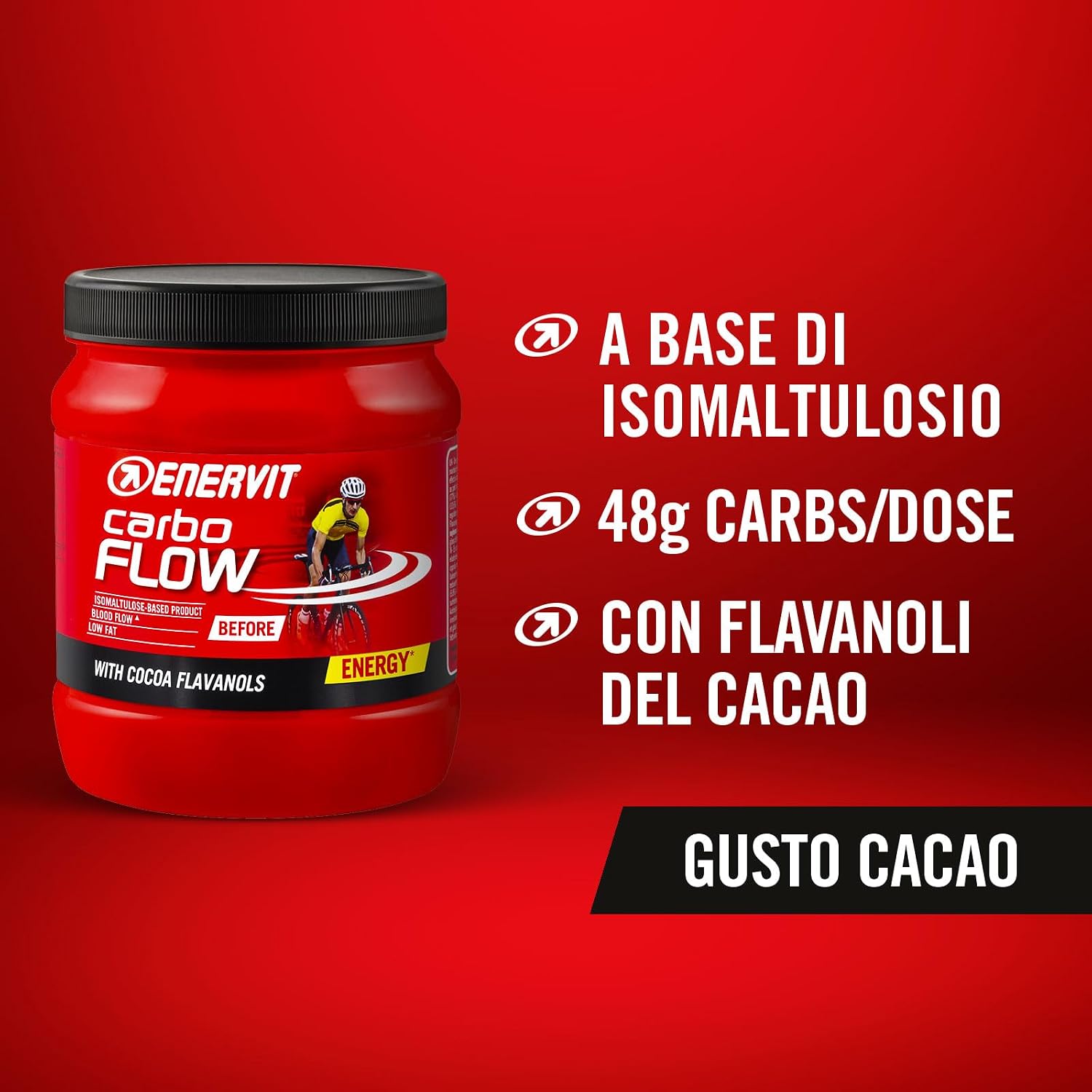 Thumbnail 1 de Enervit Carbo Flow 400g integratore energetico pre-gara