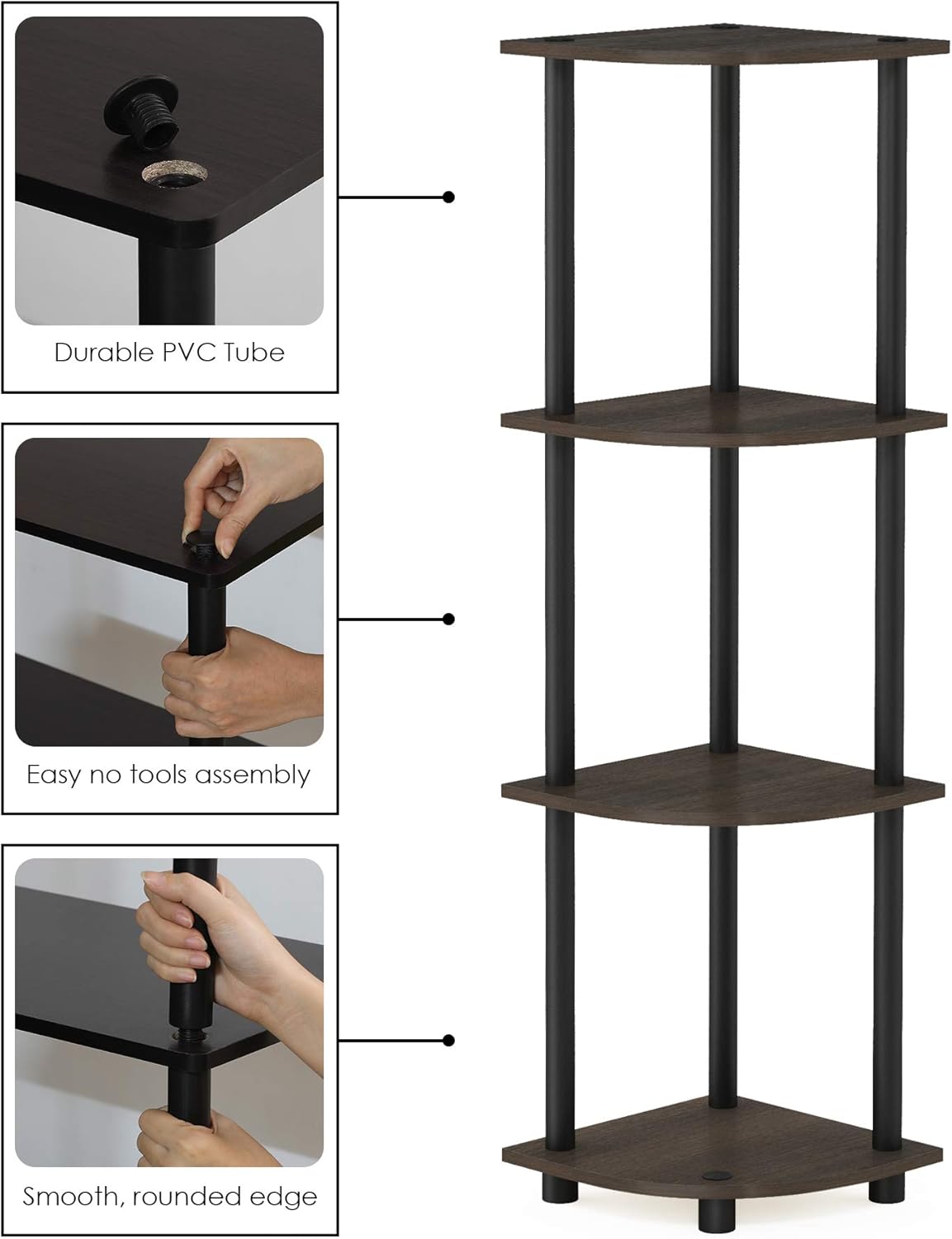 Thumbnail 4 de Furinno TURN-N-TUBE 4-Tier Corner Shelf