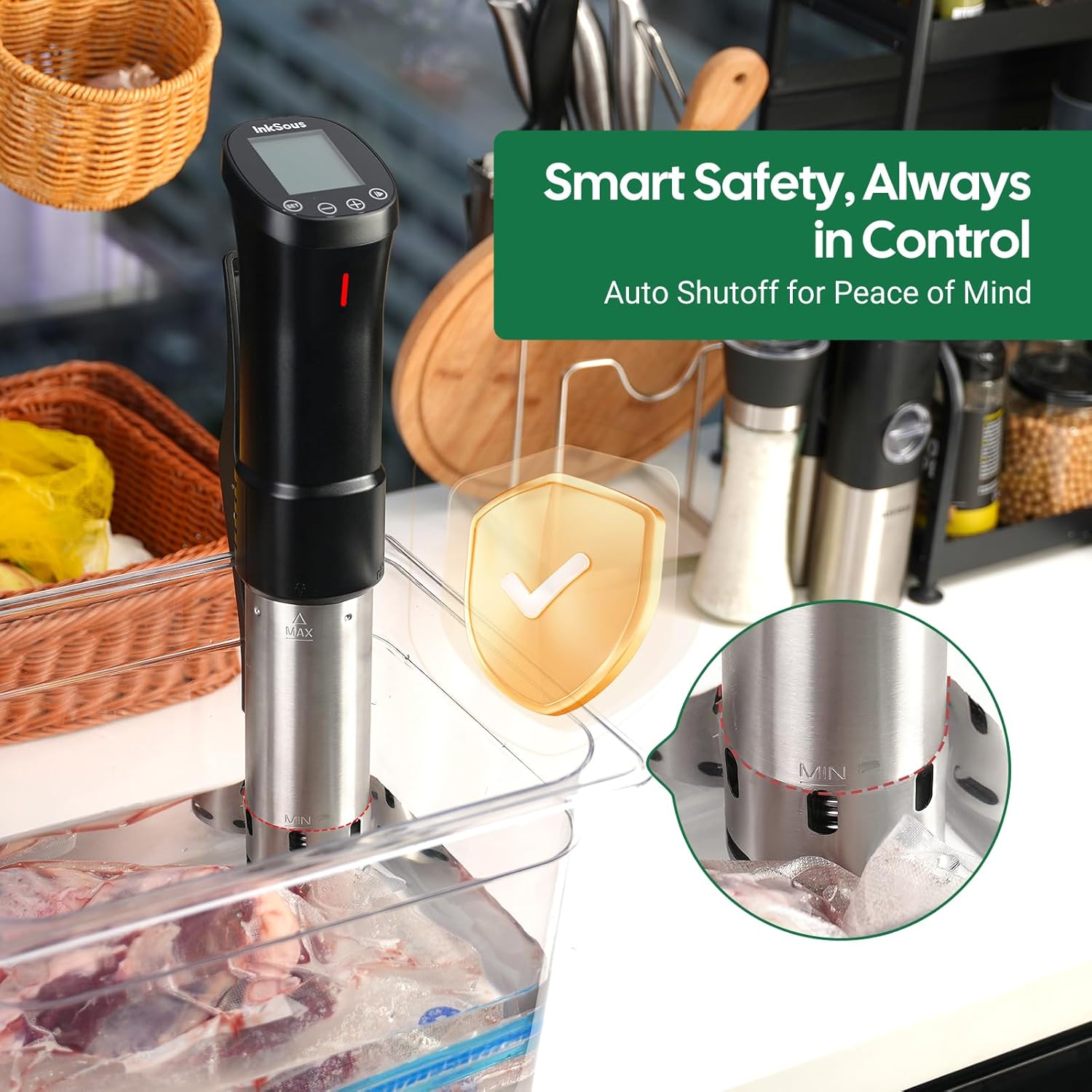 Thumbnail 4 de InkSous ISSV-200-W 1000W Wi-Fi Sous Vide Cooker