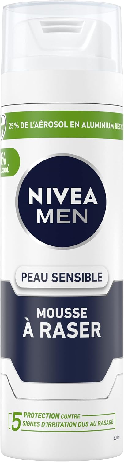 Detalle de NIVEA MEN Skin Sensible rakskum 200 ml med kamomill och trollhassel