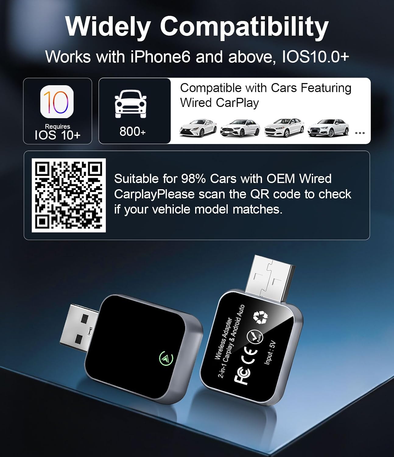 Detalle 2 de Enhanlife Wireless CarPlay Adapter 3X