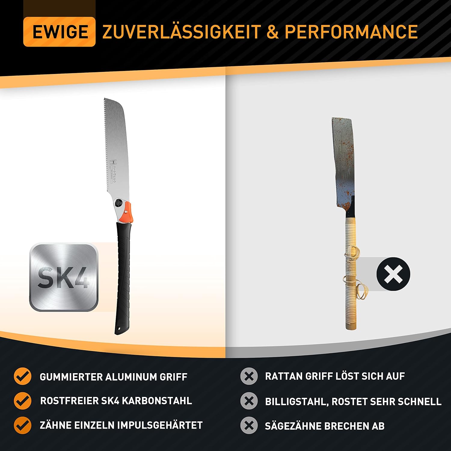 Detalle 1 de HARDTWERK Zen Japansäge Kataba 240 mm