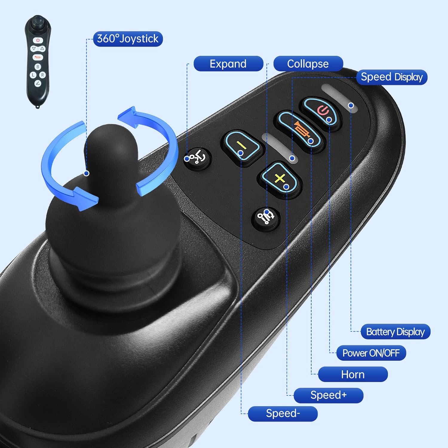 Thumbnail 5 de Elektrischer Rollstuhl Faltbar Leicht 35KM