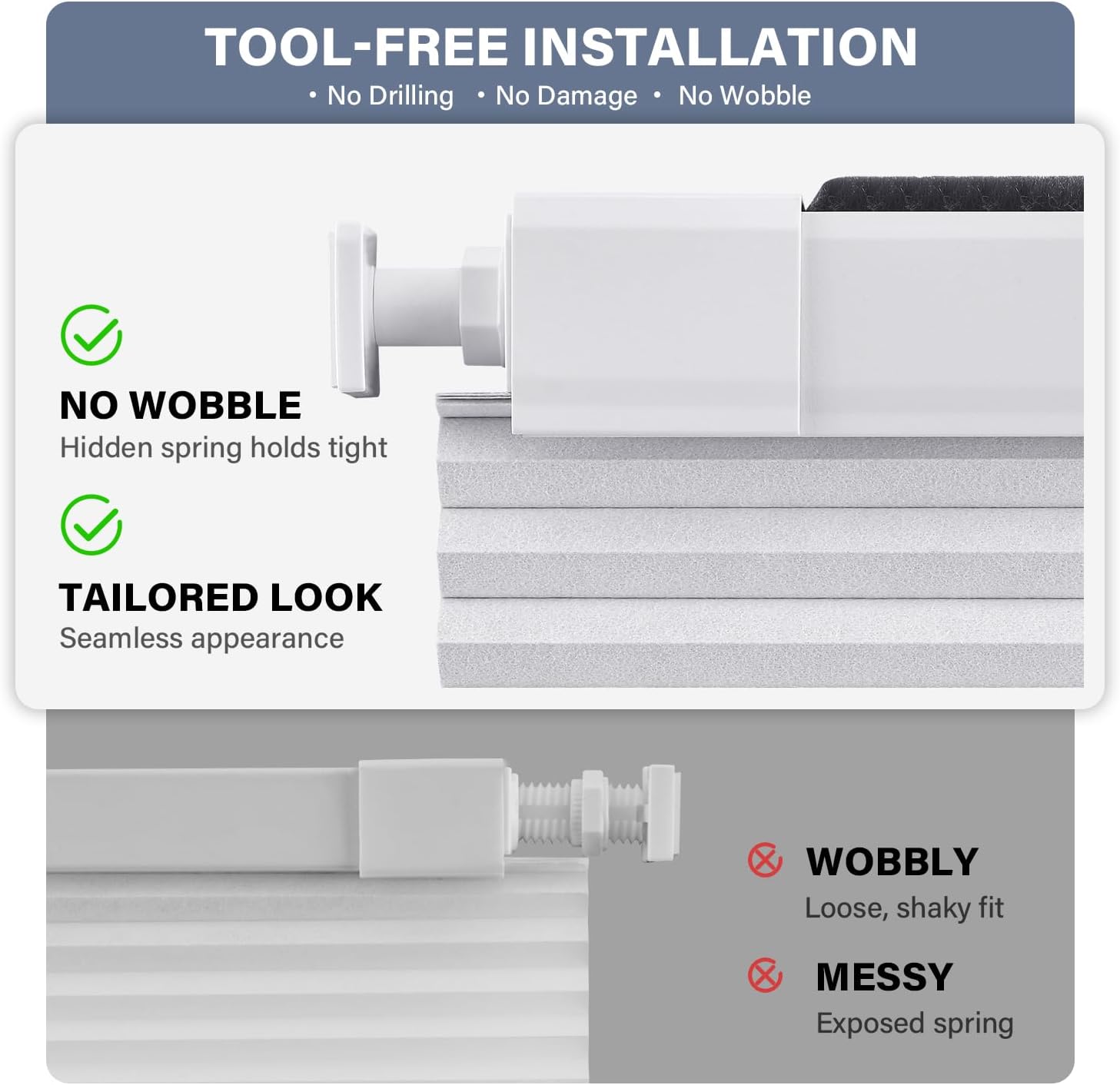 Detalle de AOSKY Blackout Cellular Shades 34" W x 48" H
