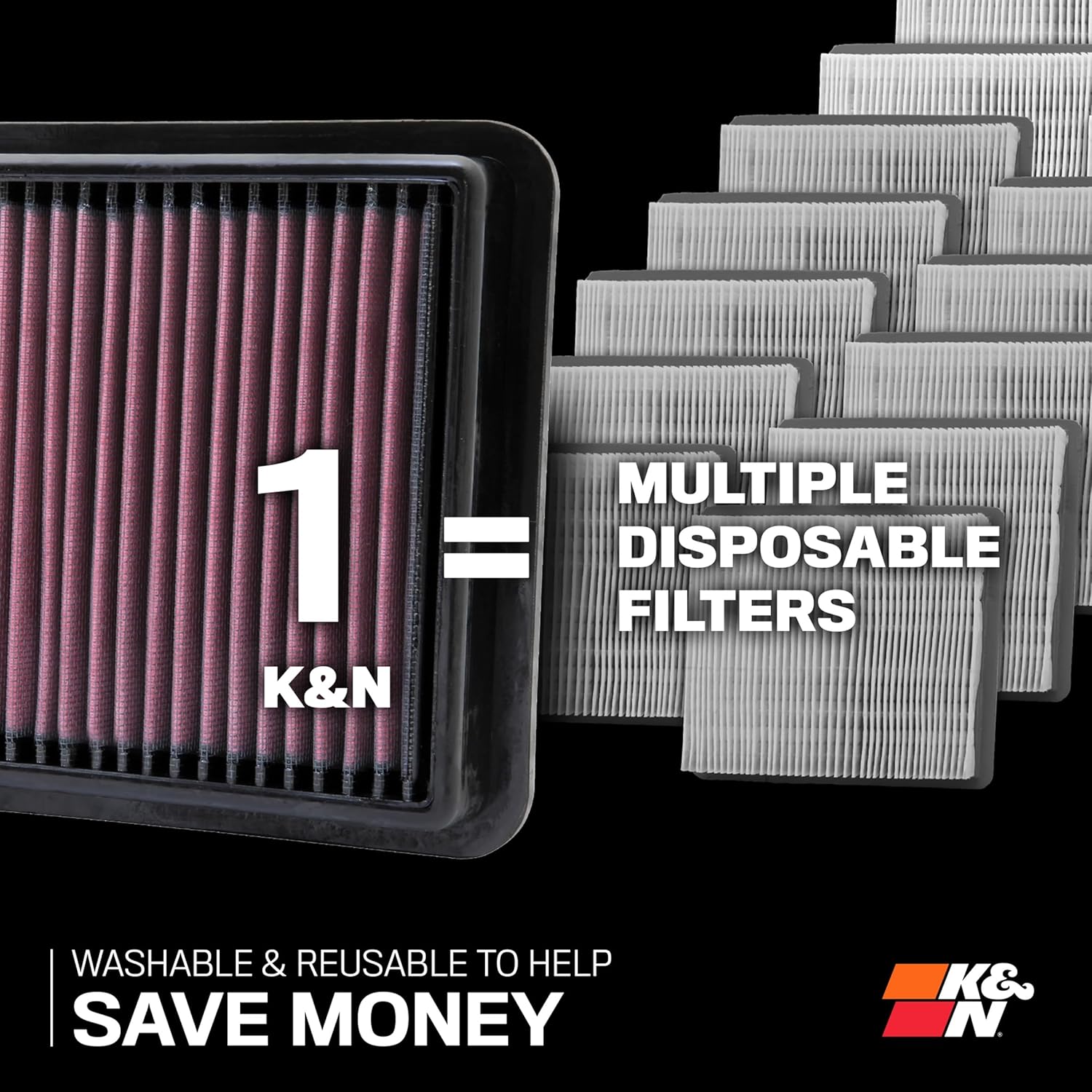 Thumbnail 1 de K&N 33-2966 Replacement Air Filter, Heather Red