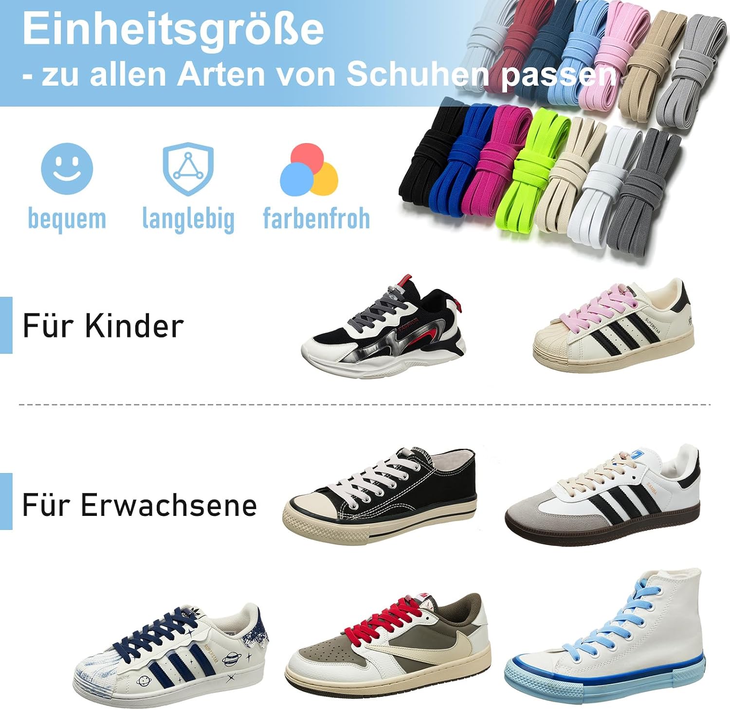 Thumbnail 4 de Puzeam Elastische Schnürsenkel 120 cm