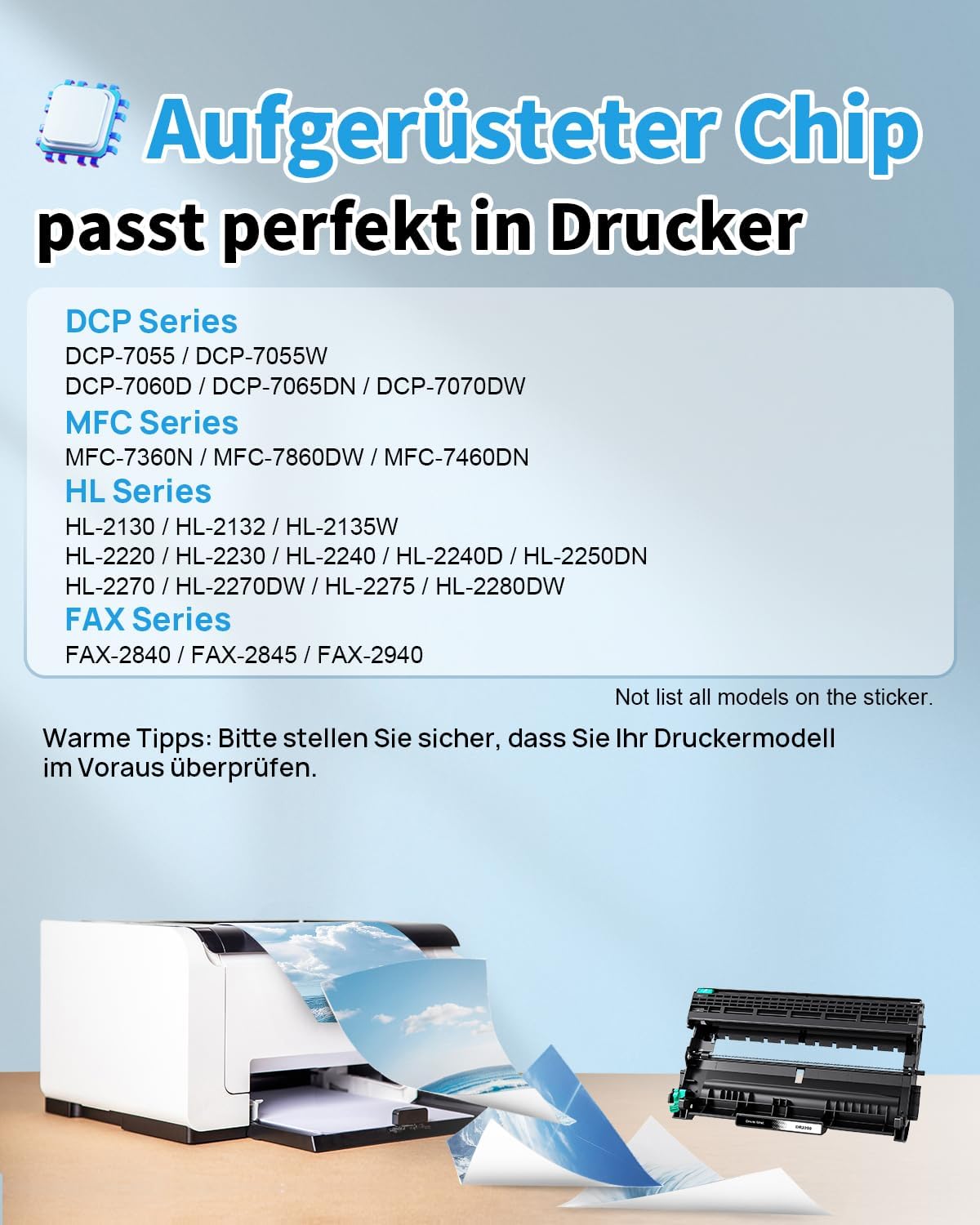 Thumbnail 1 de Yowell DR2200 Trommel 12000 Seiten Kompatibel TN2220