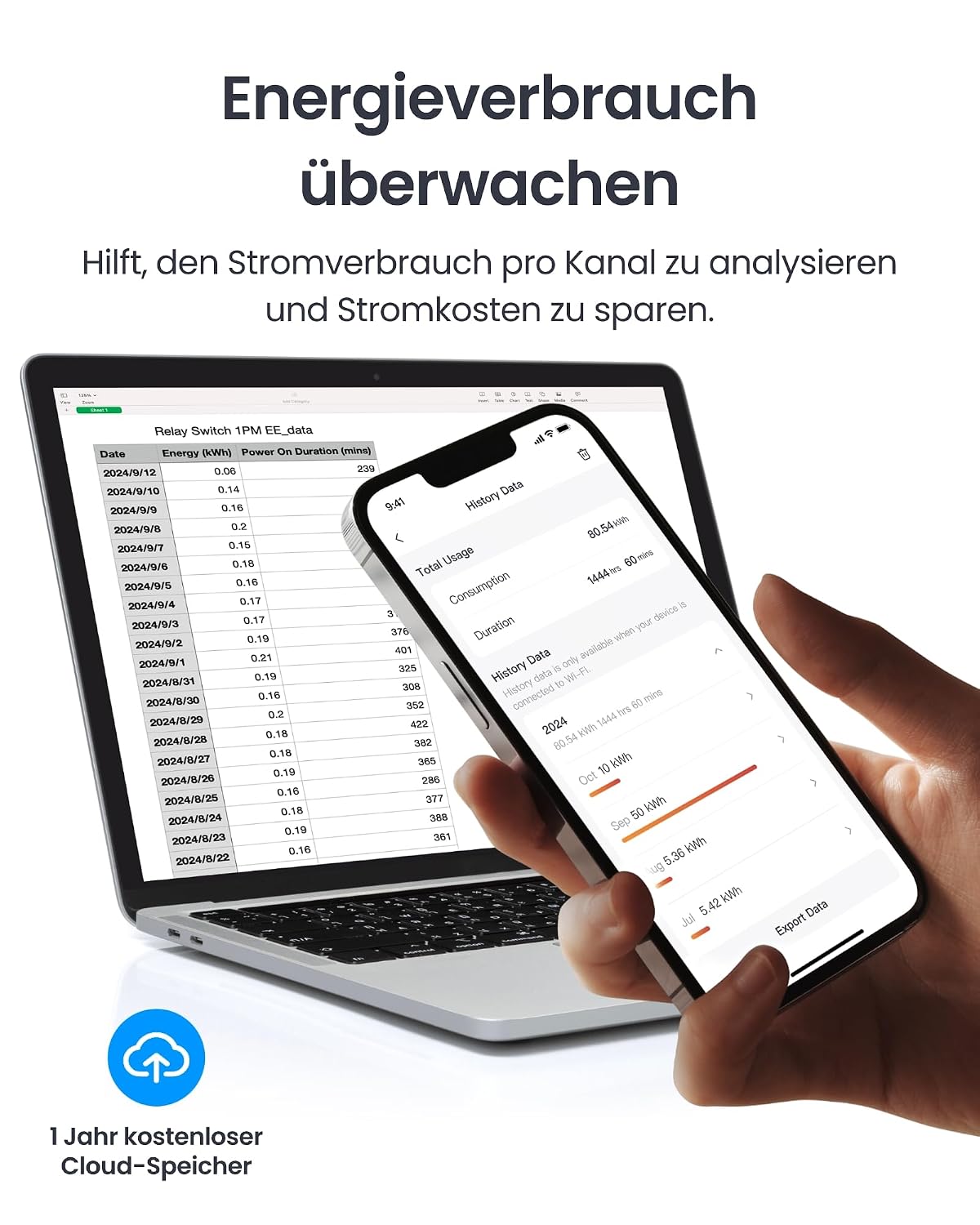 Detalle de SwitchBot Matter Relais Schalter 1PM – WLAN Smart-Relais mit Bluetooth-Repeater für Alexa, Apple Home & Google Home