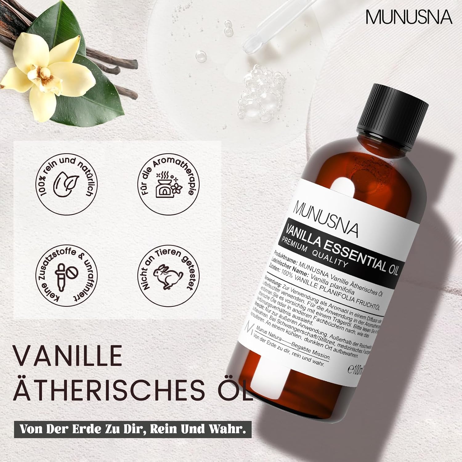 Detalle 2 de MUNUSNA Vanilleöl 100 ml — ätherisches Öl