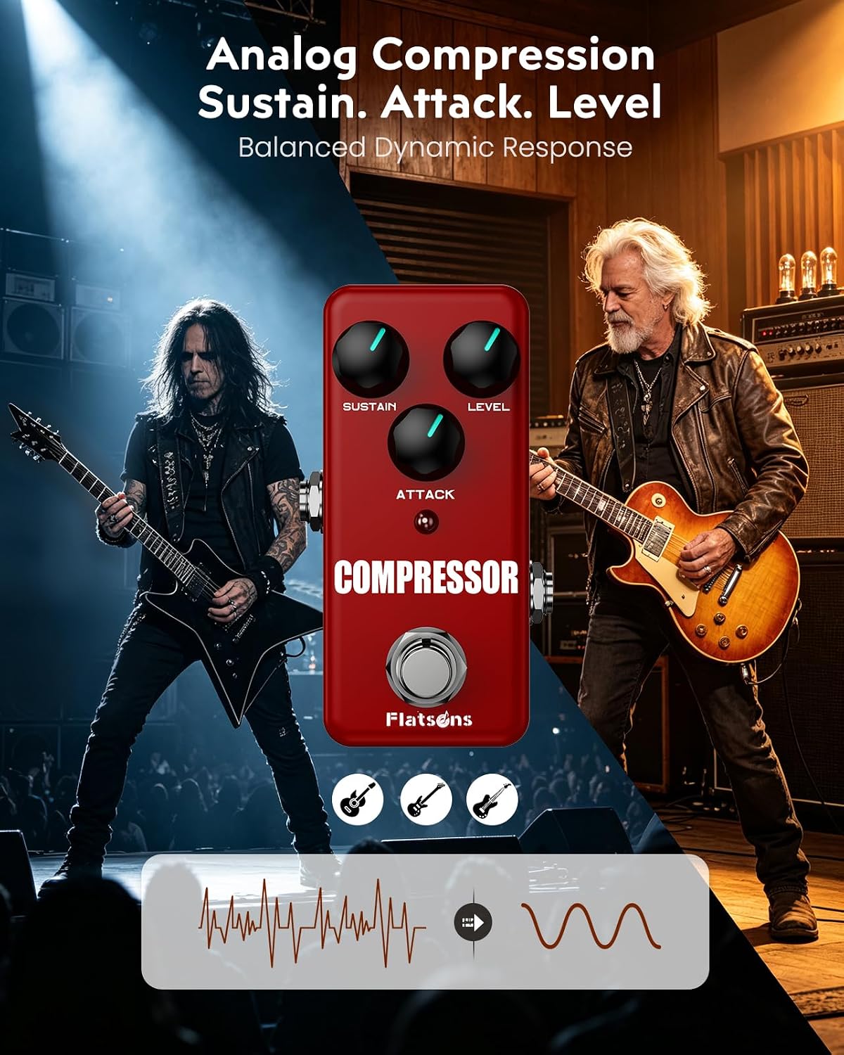 Detalle de Flatsons Compressor Pedal with Metal Housing
