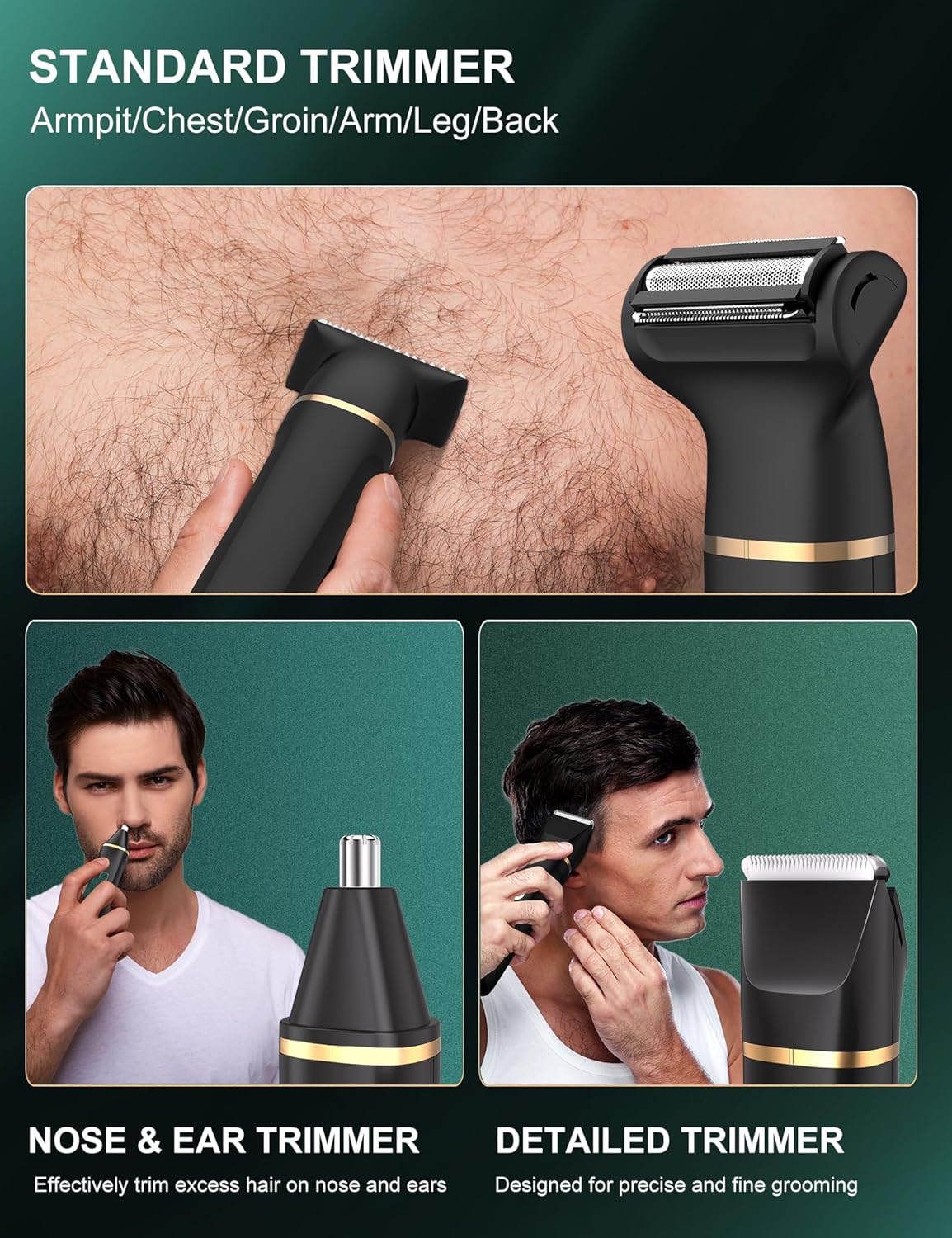 Thumbnail 2 de Body Trimmer Men 3 in 1: Pubic & Ball Trimmer, IPX7 Waterproof, Rechargeable