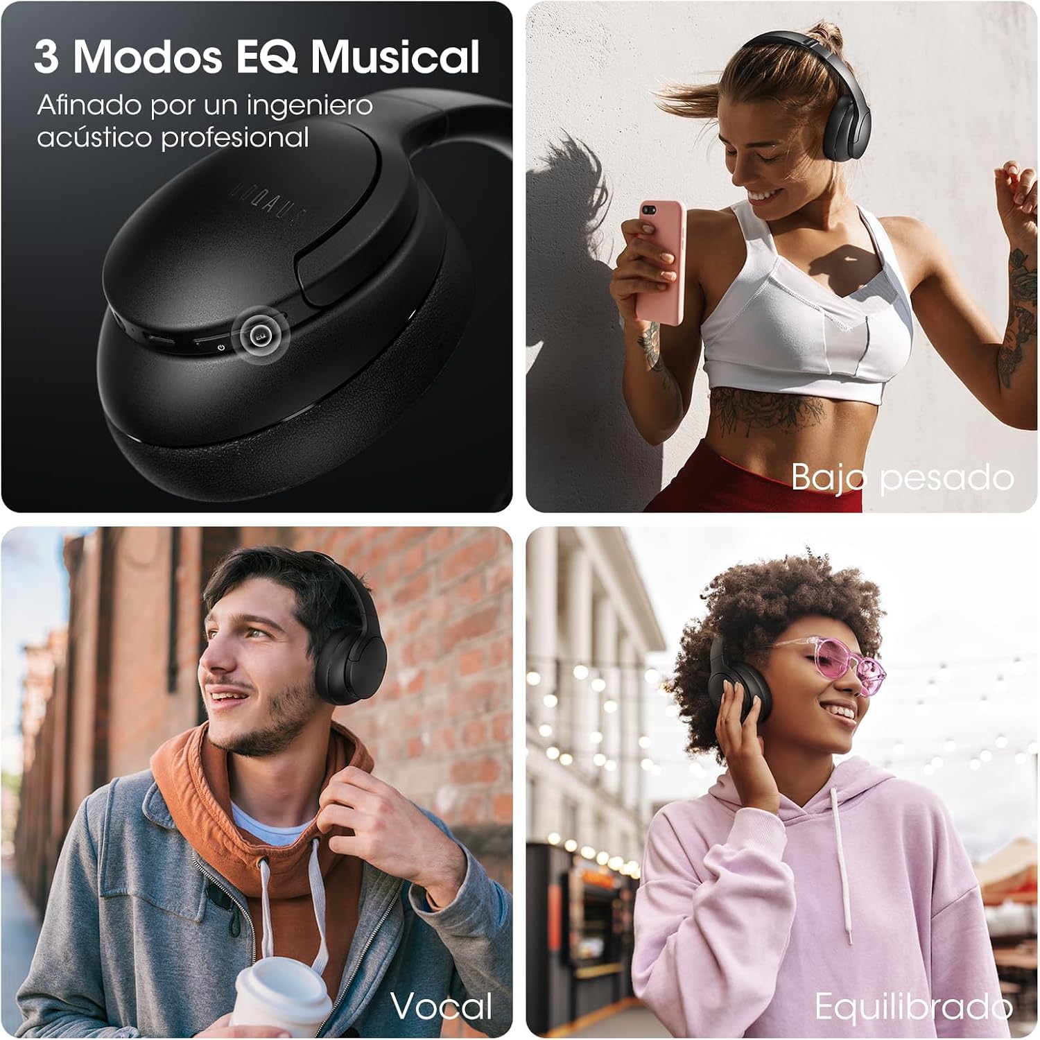 Thumbnail 2 de DOQAUS Auriculares Inalámbricos Bluetooth, 90 Horas de Sonido