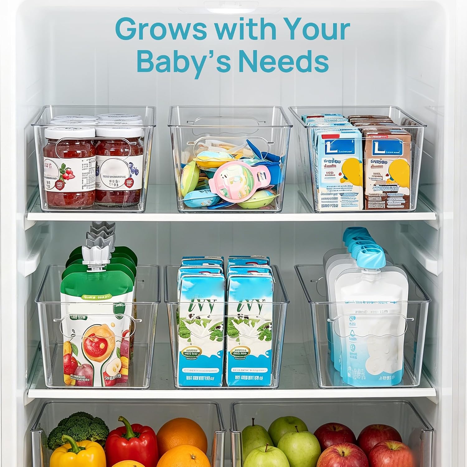 Thumbnail 6 de Vtopmart 2 Sliders Breast Milk Bag Organizer, 8-Pack with Adjustable Dividers