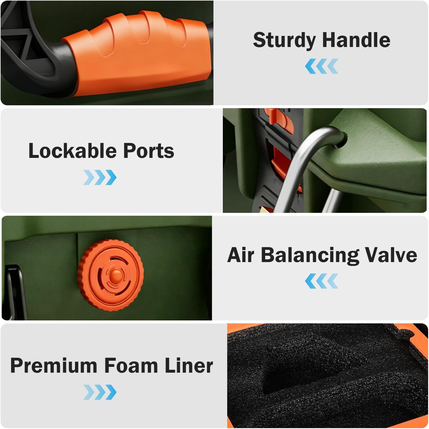 Detalle de MONOJOY IP67 Waterproof Hard Carrying Case for Starlink Mini (Starlink Mini Case with Precision-Cut Foam)