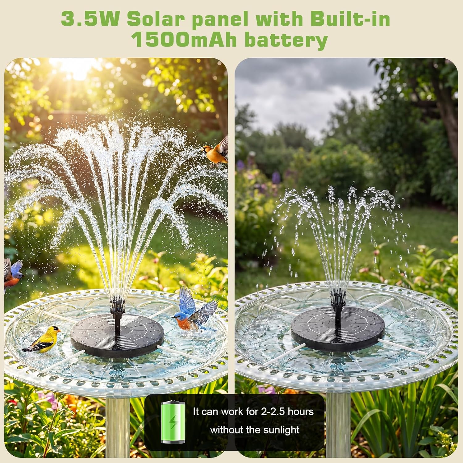 Thumbnail 4 de AISITIN 3.5W Solar Fountain Pump