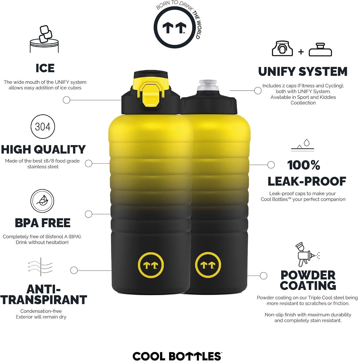 Detalle 2 de Cool Bottles CBSP9TYO – butelka sportowa 950 ml ze stali nierdzewnej