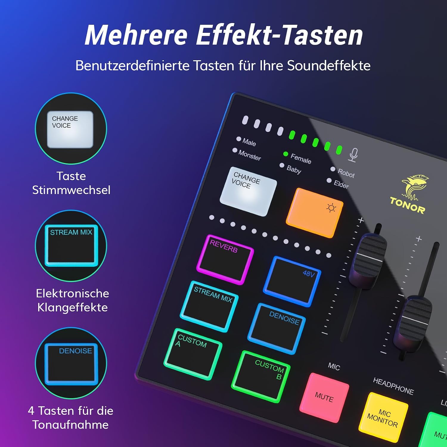 Detalle 2 de Podcast-Ausrüstungspaket: Audio-Interface, Dynamisches Mikrofon-Set mit Galgenarm – USB-Stick für Content-Erstellung
