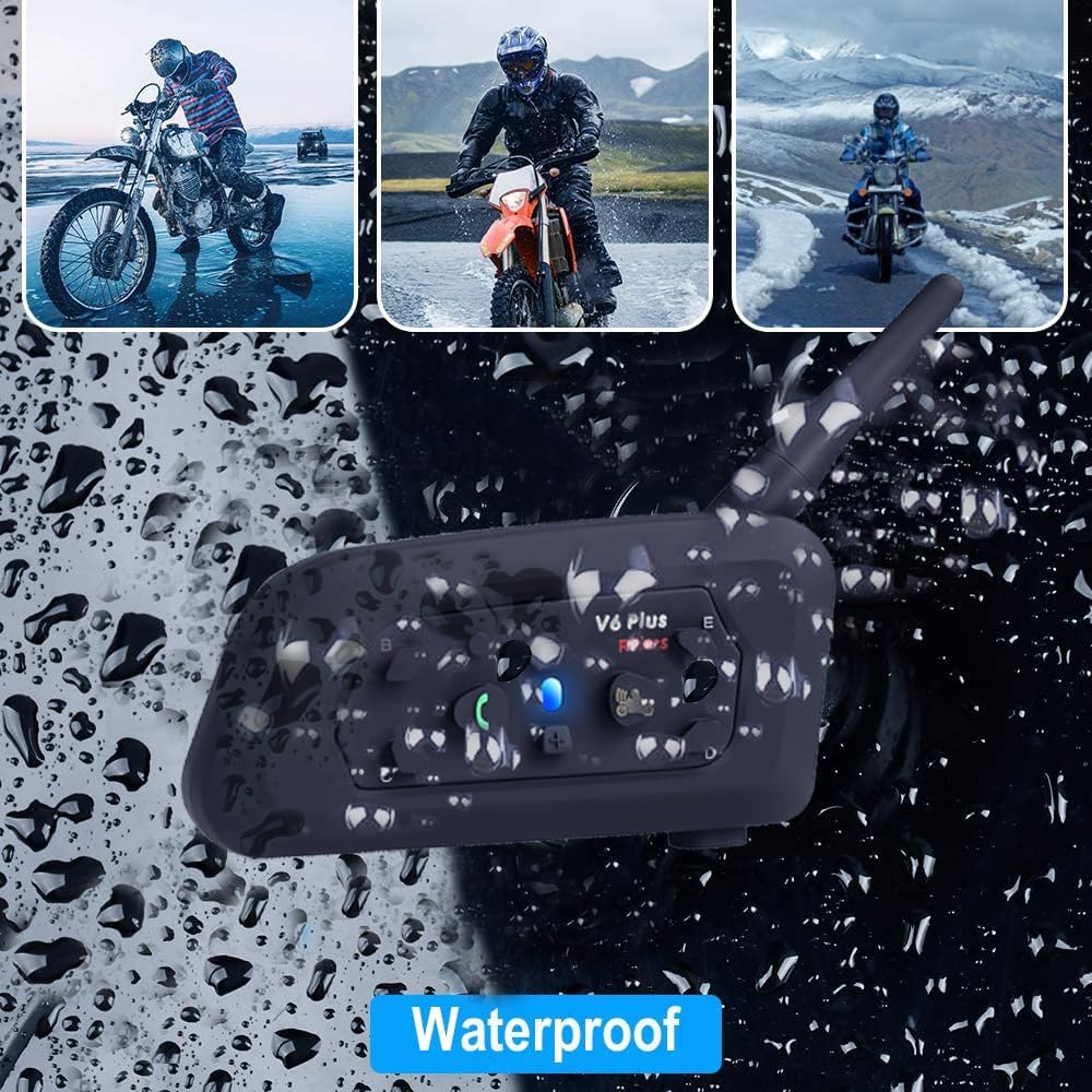 Thumbnail 6 de QSPORTPEAK V6 Plus Motorcycle Intercom Headset: 6‑Rider Bluetooth System