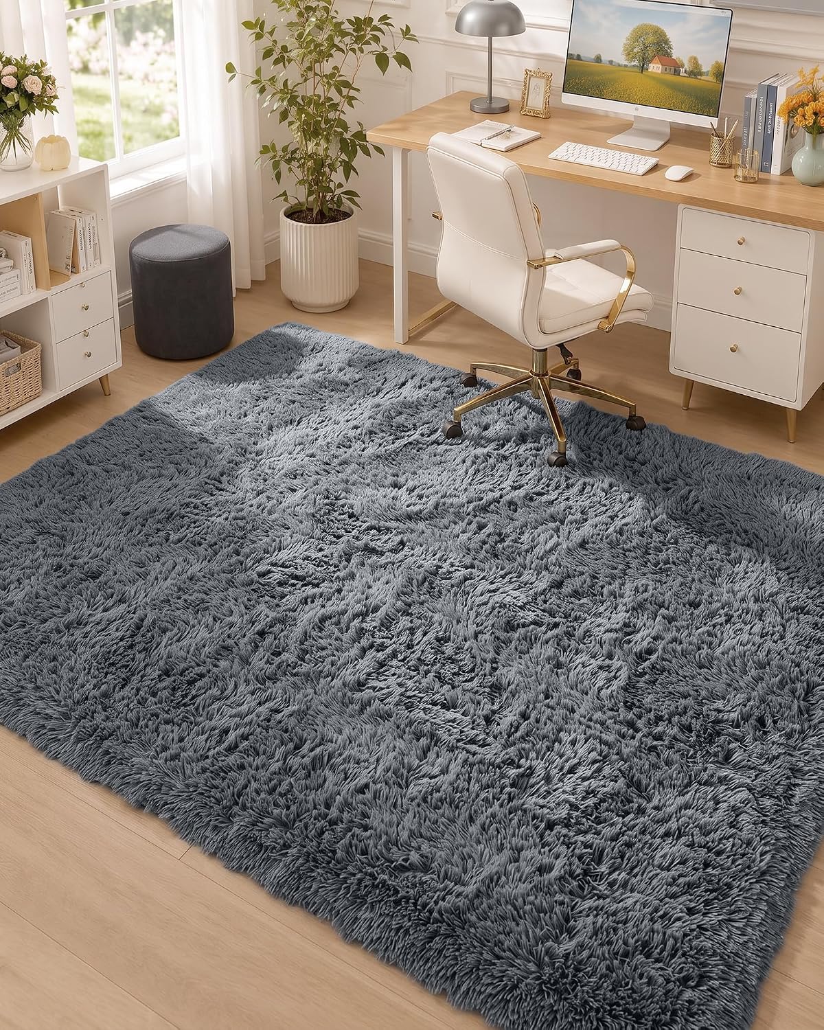 Thumbnail 4 de OLANLY 4x5.9 ft Machine Washable Shag Rug 🏠