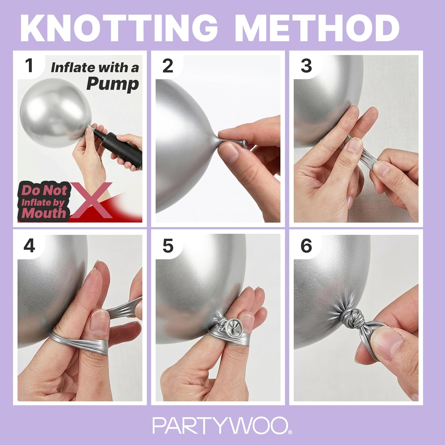 Thumbnail 6 de PartyWoo Lavender Balloons 127 pcs ๐