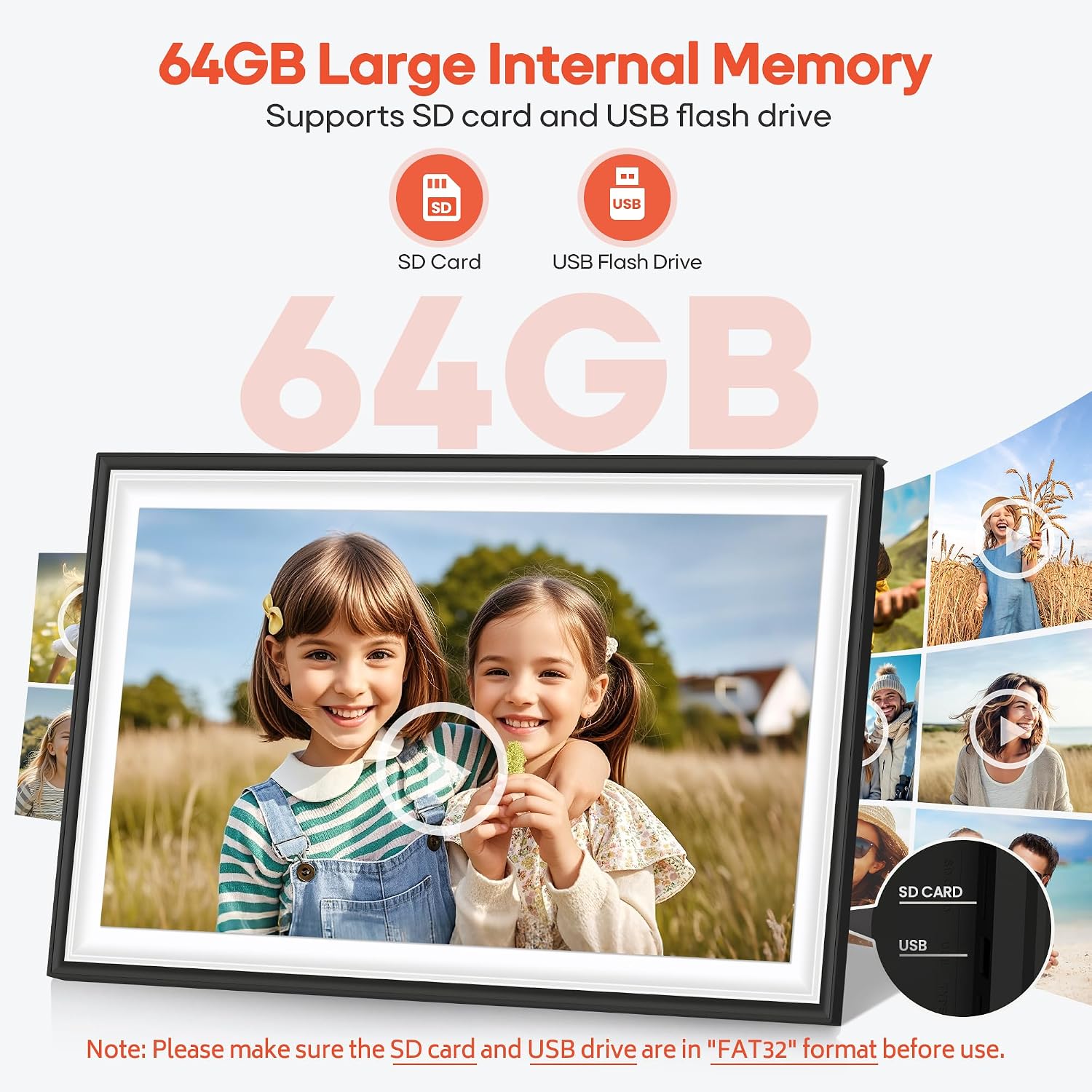 Thumbnail 2 de BIGASUO Frameo 15.6 inch digital photo frame
