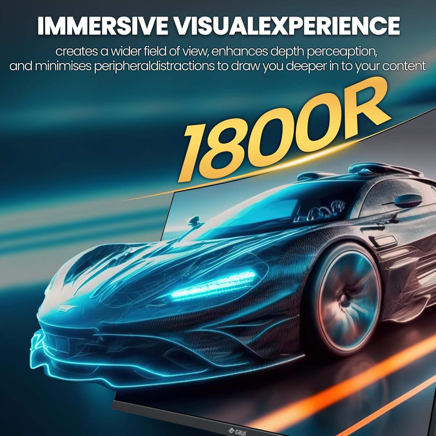 Thumbnail 5 de CRUA 32-inch Curved Gaming Monitor (FHD 1920x1080, VA, 165Hz/180Hz, 1800R)