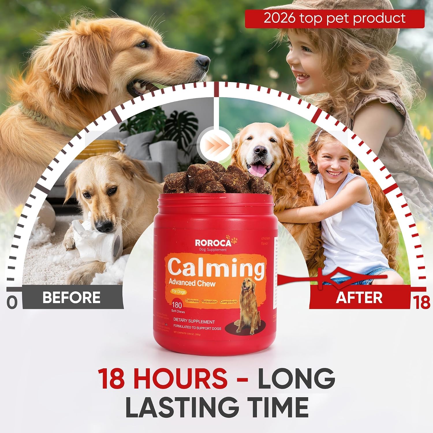 Thumbnail 4 de ROROCA Dog Calming Chews, 180 Count