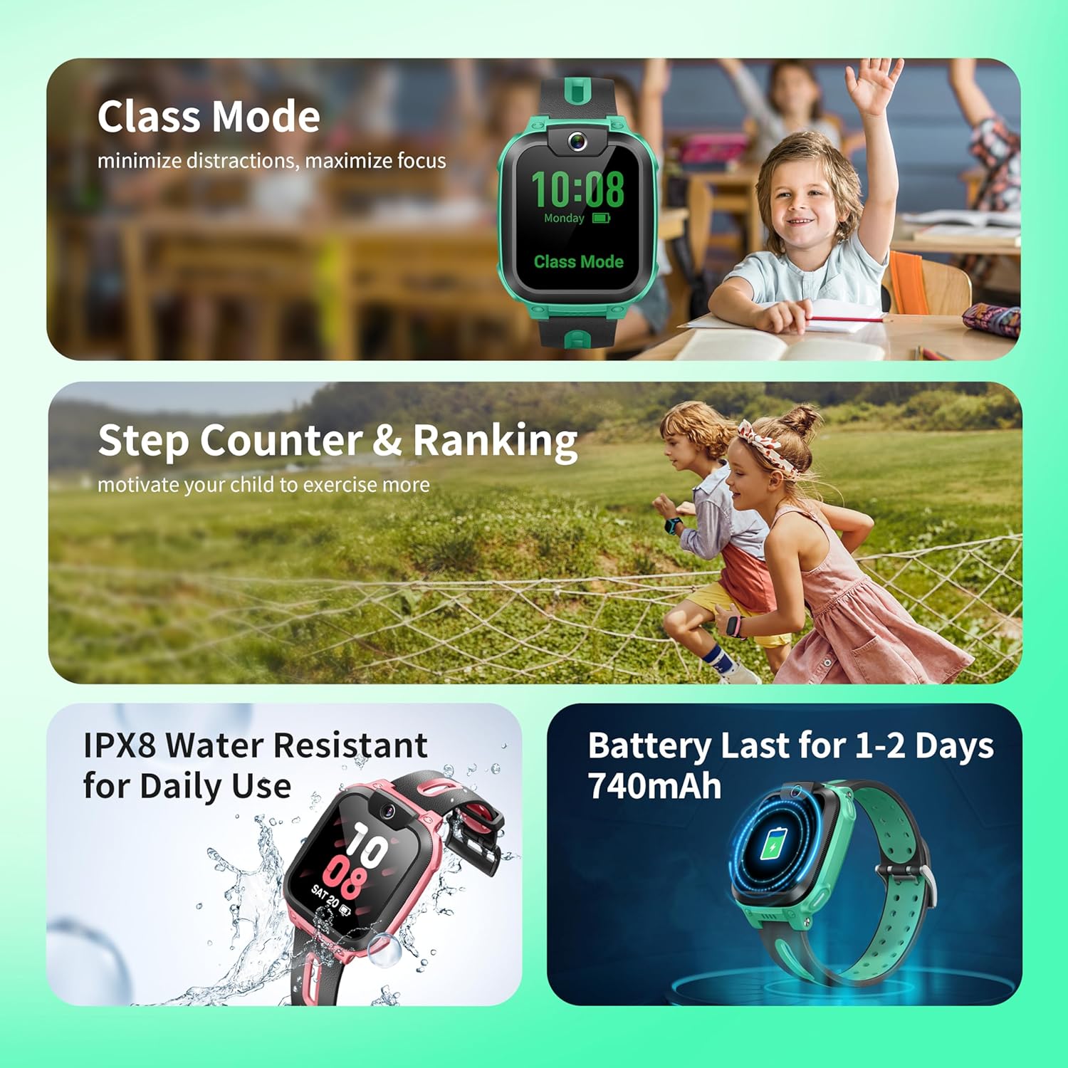 Detalle 2 de imoo Watch Phone Z1: 4G Kids Smartwatch with GPS, Video Calls and IPX8 Durability
