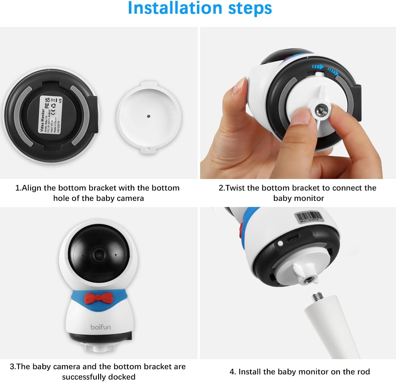Detalle de TIUIHU baby monitor flexible mount for cameras