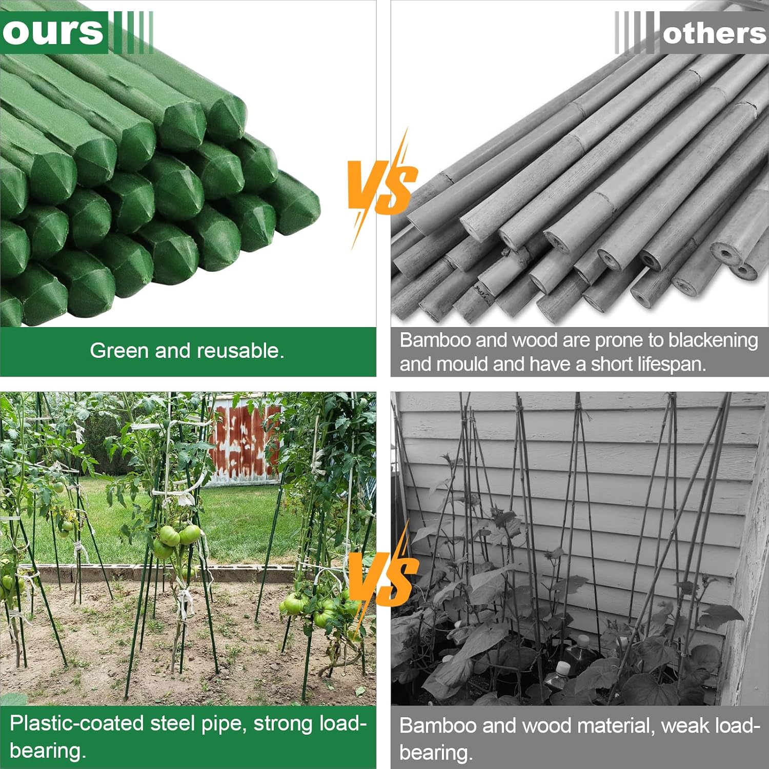 Thumbnail 3 de VonLux 40cm 30Pcs Plant Stakes Kit with Trellis Connector Clips and Plant Ties
