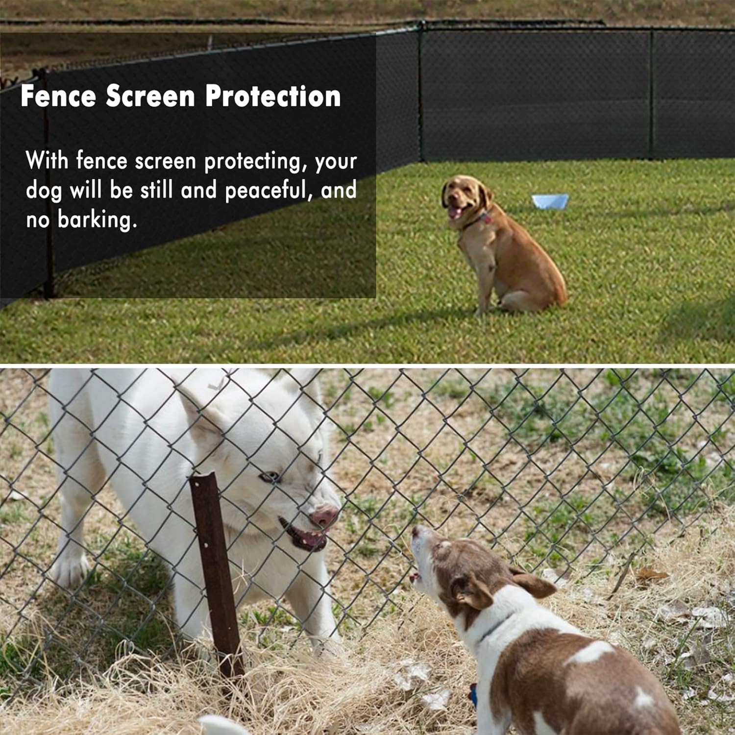 Detalle 2 de UPGRADE Privacy Screen 6' x 50' Fence Shade Cover — Heavy Duty Black, Brass Grommets, Customizable