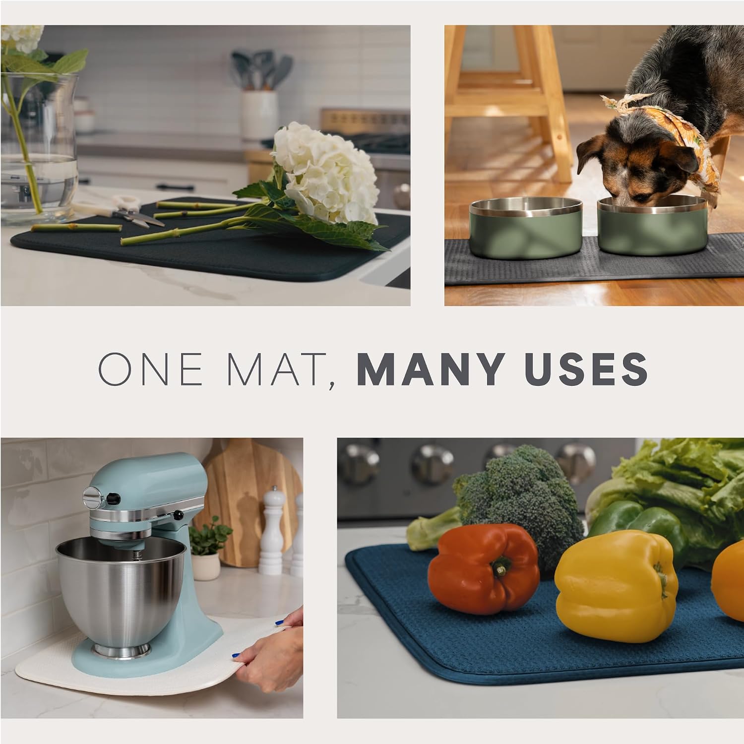 Thumbnail 5 de S&T INC. Dish Drying Mat XL 18" x 24" absorbent kitchen mat 🧽