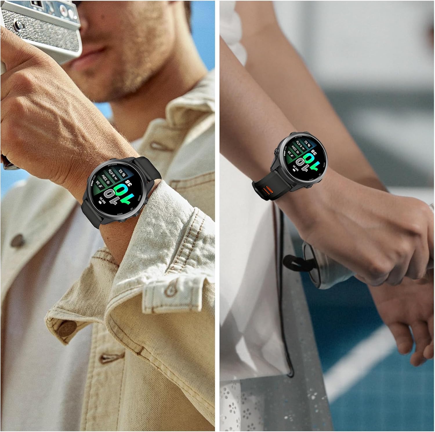 Thumbnail 6 de 22mm silicone watch band for Garmin