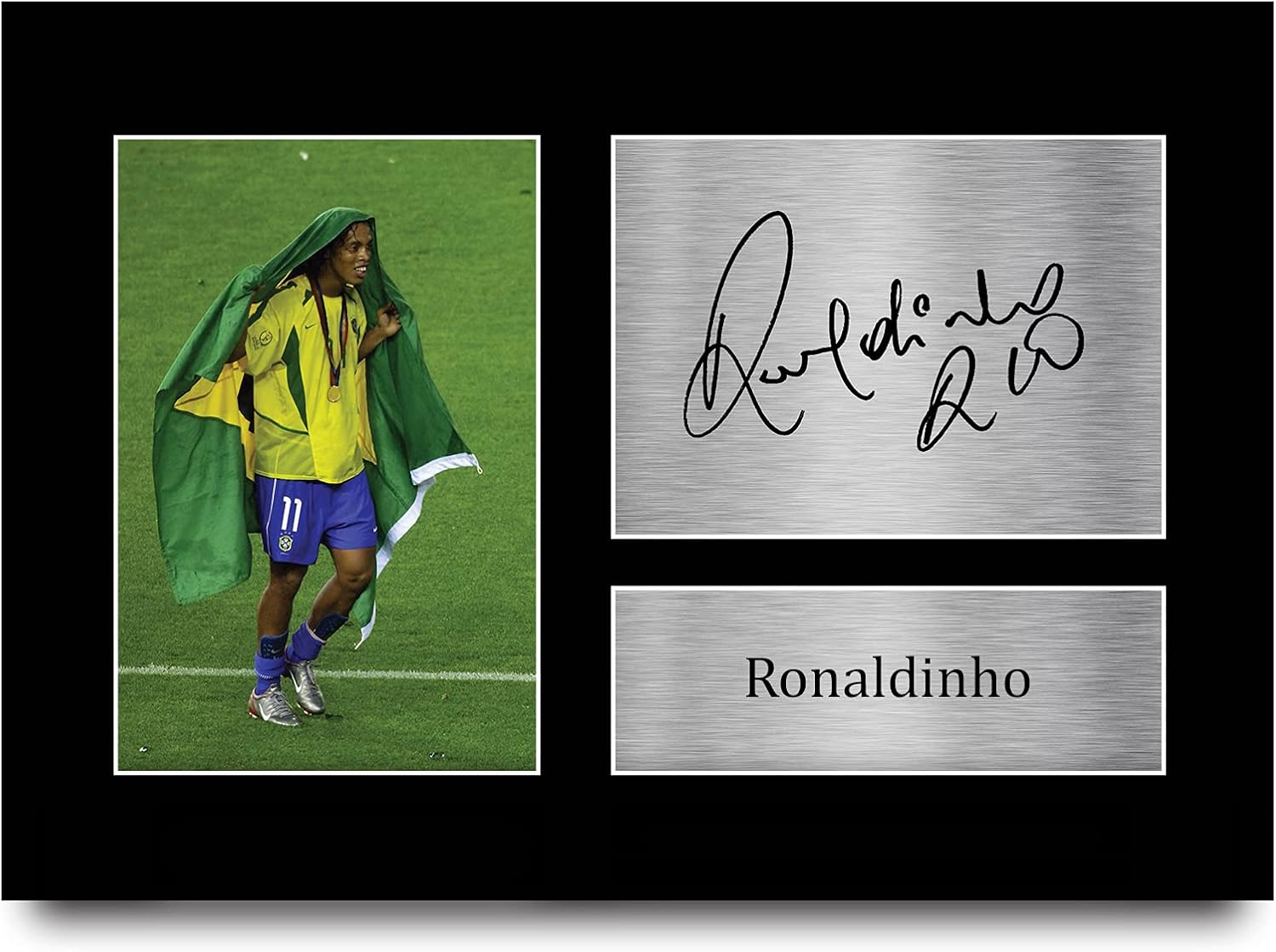 Thumbnail 3 de Ronaldinho Signed Autograph Printed Photo – A4 Portrait