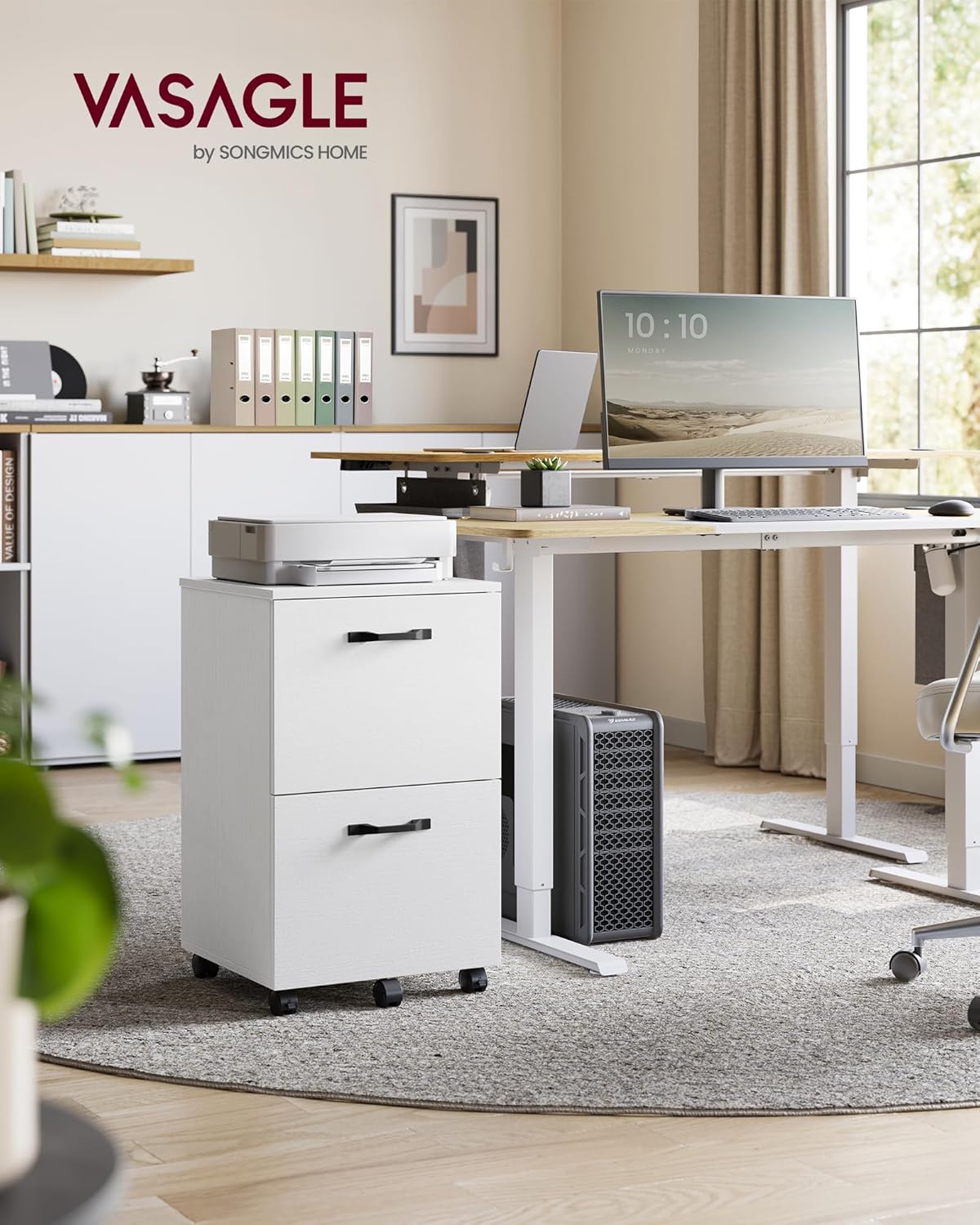 Detalle de VASAGLE 2-Drawer File Cabinet UOFC040W46